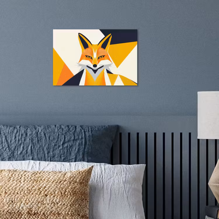 Poster - Fuchs - Orange - Abstrakt - Dreiecke — 3