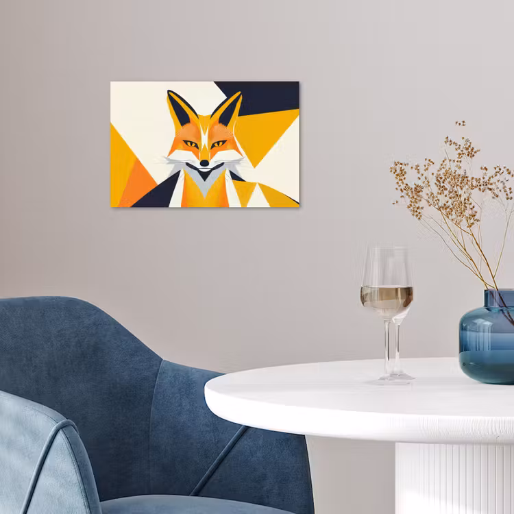 Poster - Fuchs - Orange - Abstrakt - Dreiecke — 4