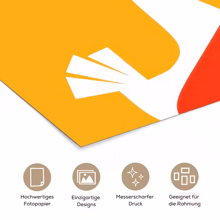 Poster - Hühner - Orange - Prärie — 5