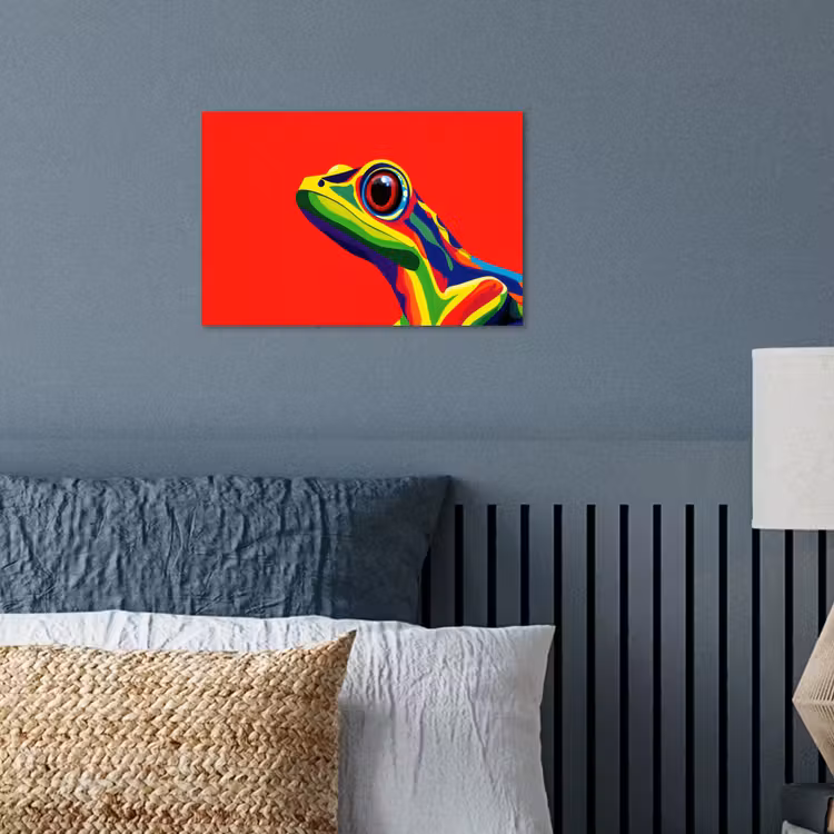 Poster - Frosch - Bunt - Gestreift - Augen — 3