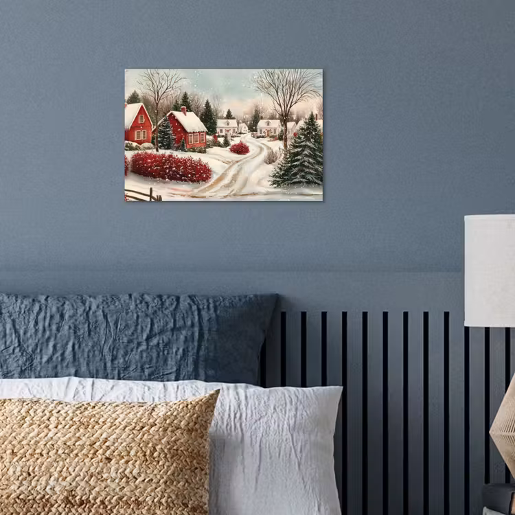 Poster - Weihnachtsstimmung - Ländlich - Rot — 3