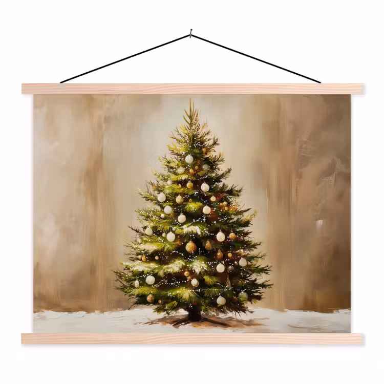 Stoffbild - Weihnachten - Atmosphäre - Grün — 1