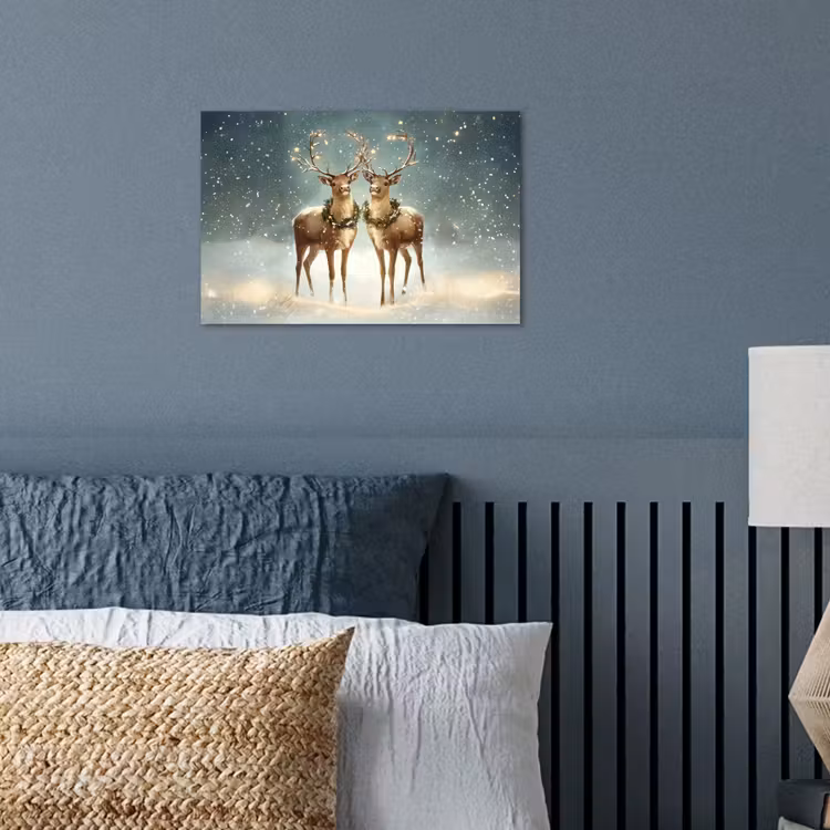 Poster - Weihnachtszauber - Winterwald - Rentier — 3
