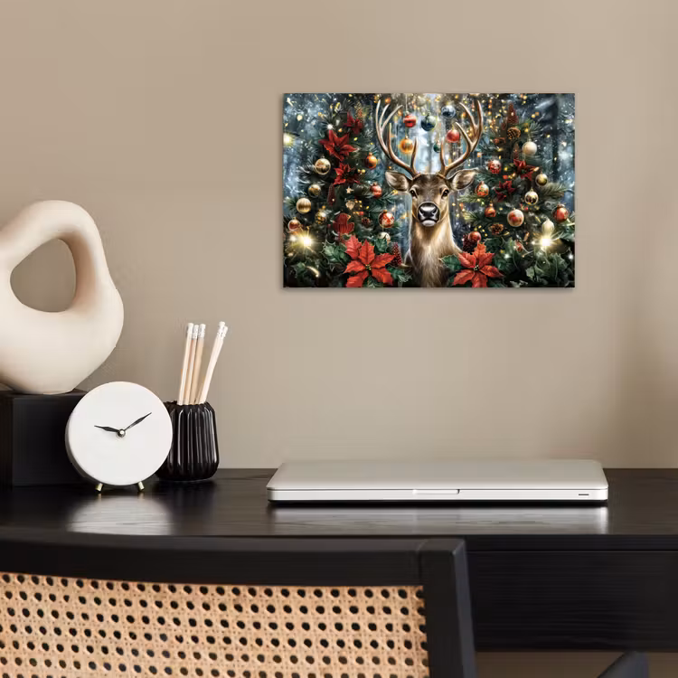 Poster - Weihnachtsfeier - Tannenwald - Rot — 2