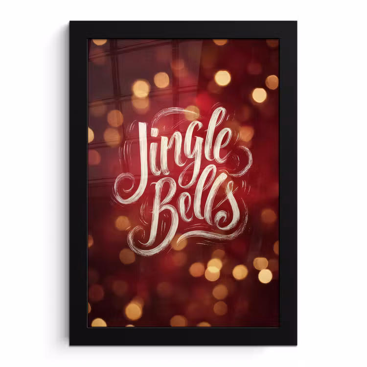 Bilder mit Rahmen - Jingle - Bells - Weihnachten - Rot — 1