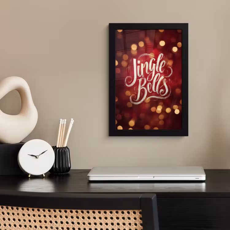 Bilder mit Rahmen - Jingle - Bells - Weihnachten - Rot — 2