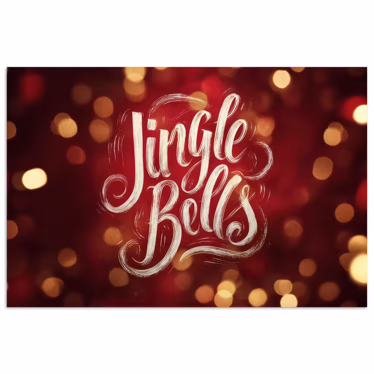 Poster - Jingle - Bells - Weihnachten - Rot — 1