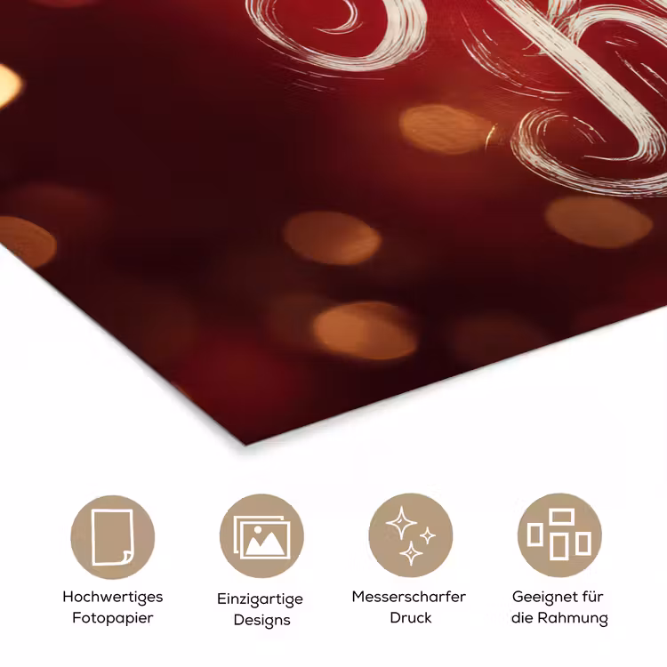 Poster - Jingle - Bells - Weihnachten - Rot — 5
