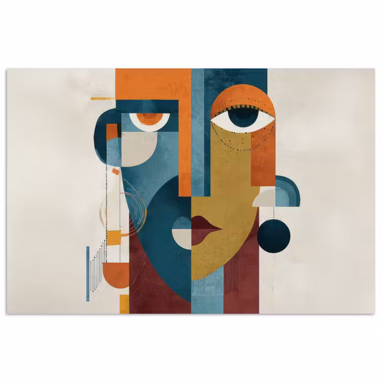 Poster - Geometrisch - Schlanke Formen - Farbenfroh — 1