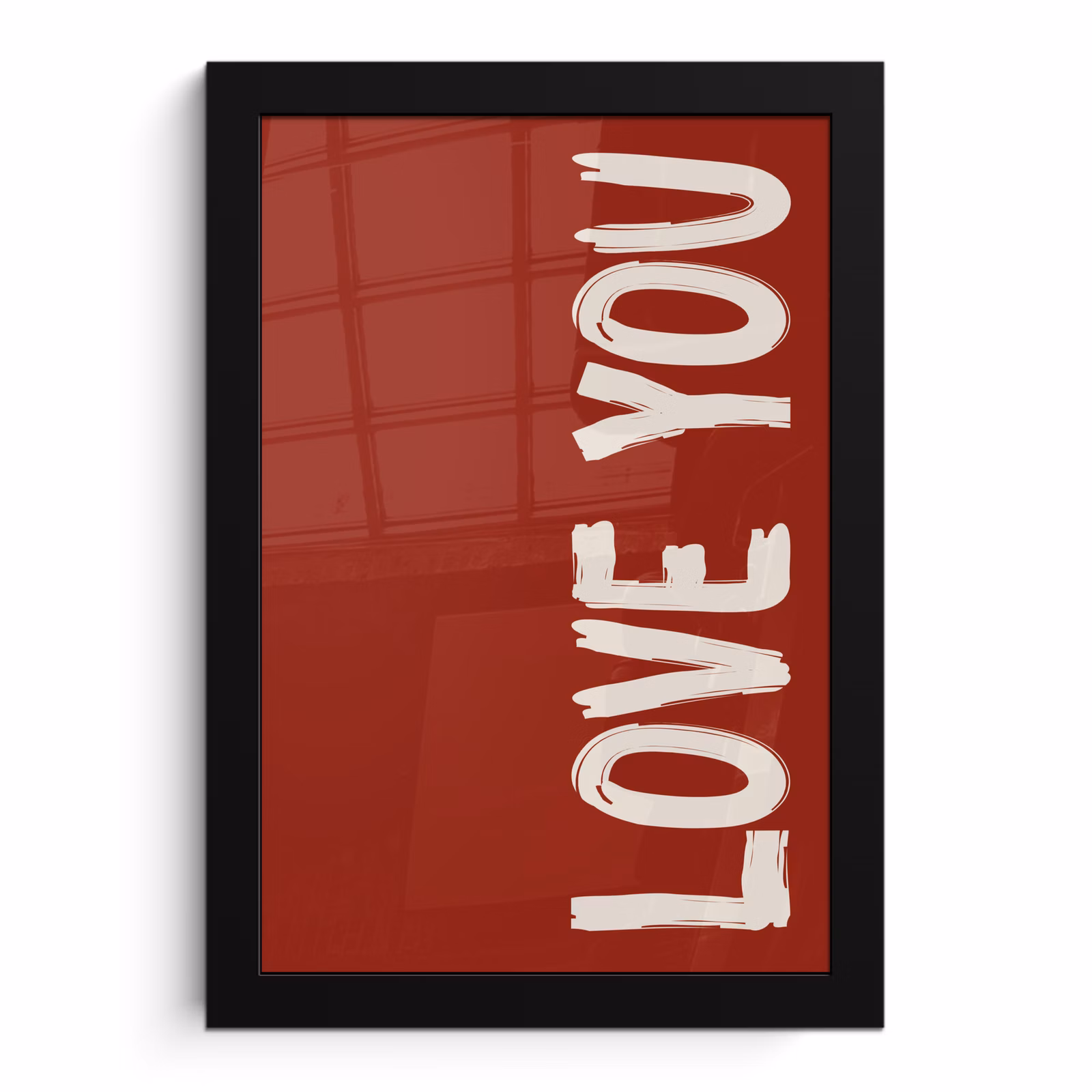 Bilder mit Rahmen - Schräg - Loveyou - Rot — 1