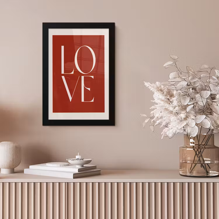 Bilder mit Rahmen - Liebe - Rot - Minimalistisch — 4