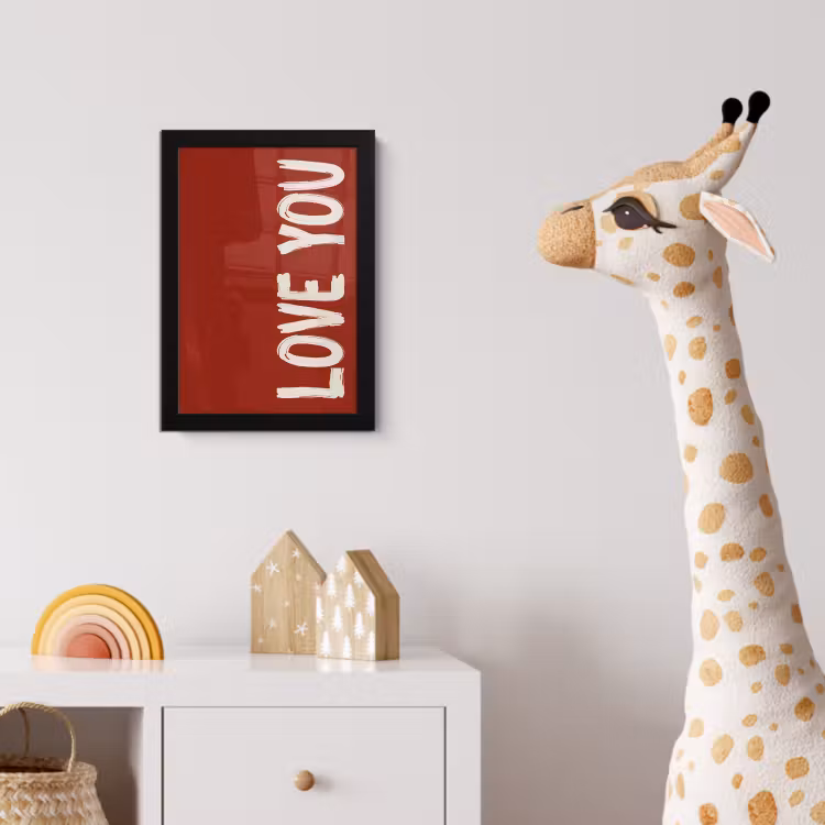 Bilder mit Rahmen - Schräg - Loveyou - Rot — 5