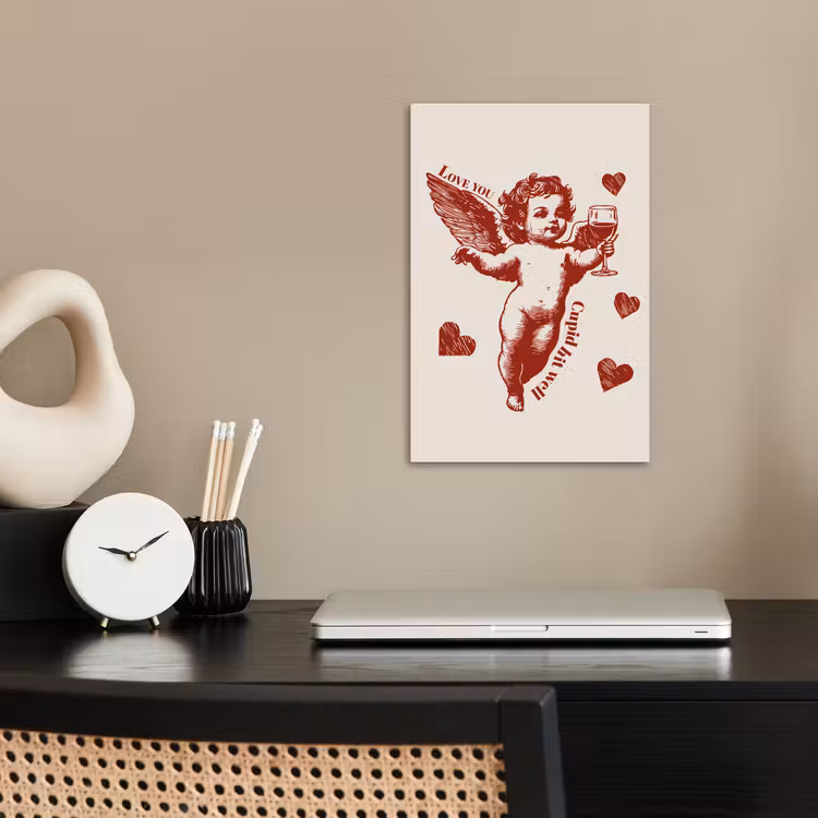 Poster - Amor - Herzen - Rot - Klassisch — 2