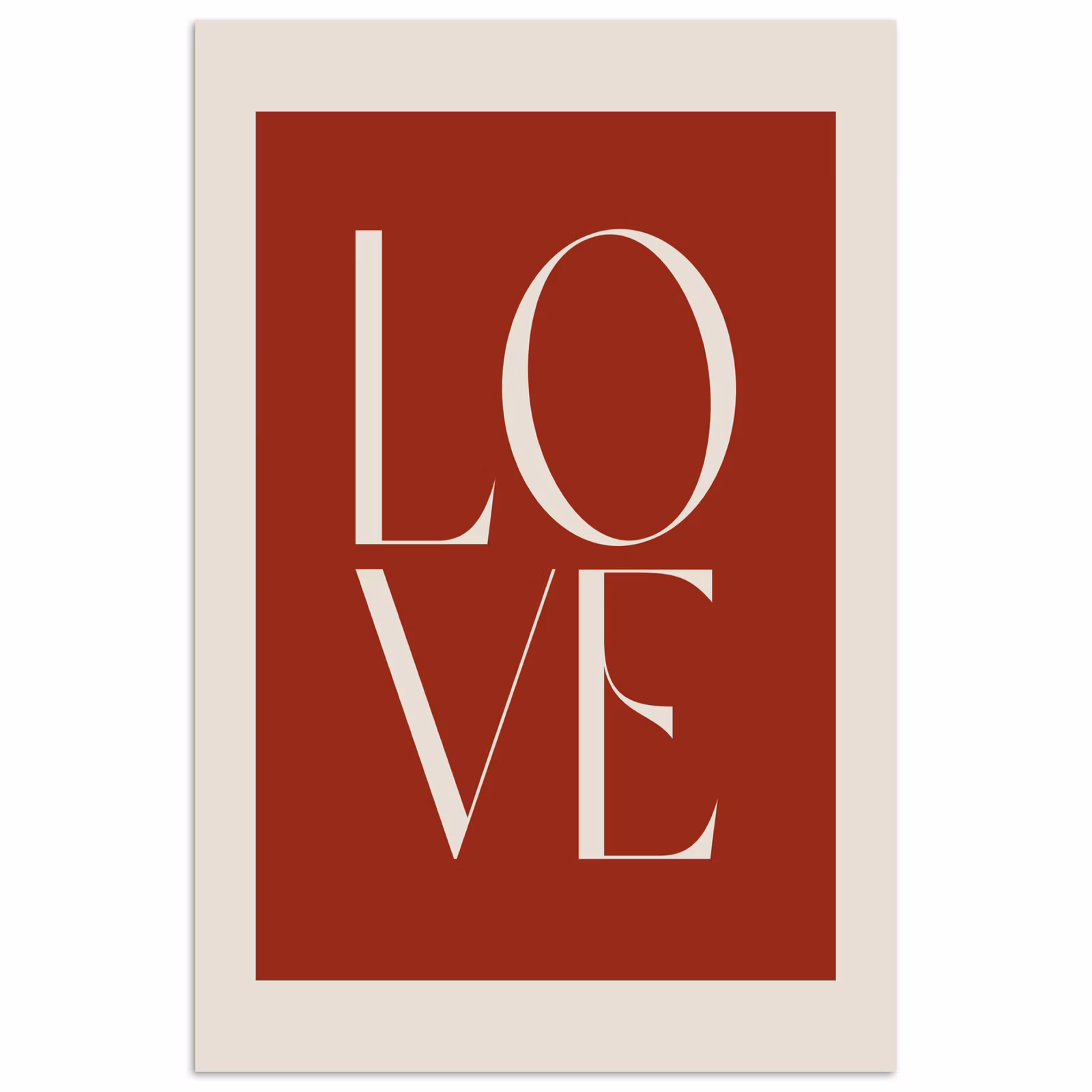 Poster - Liebe - Rot - Minimalistisch — 1