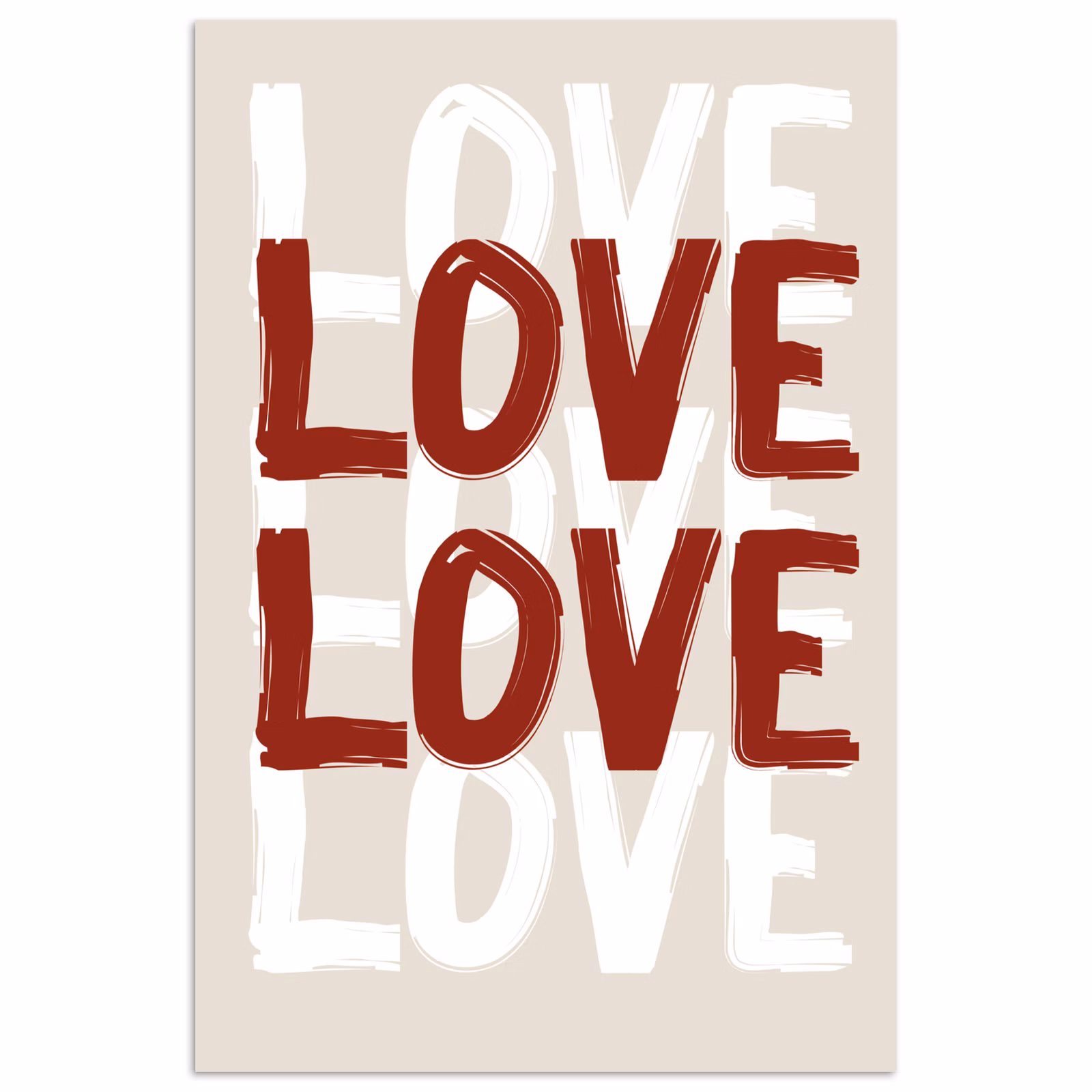 Poster - Liebe - Rot - Text — 1