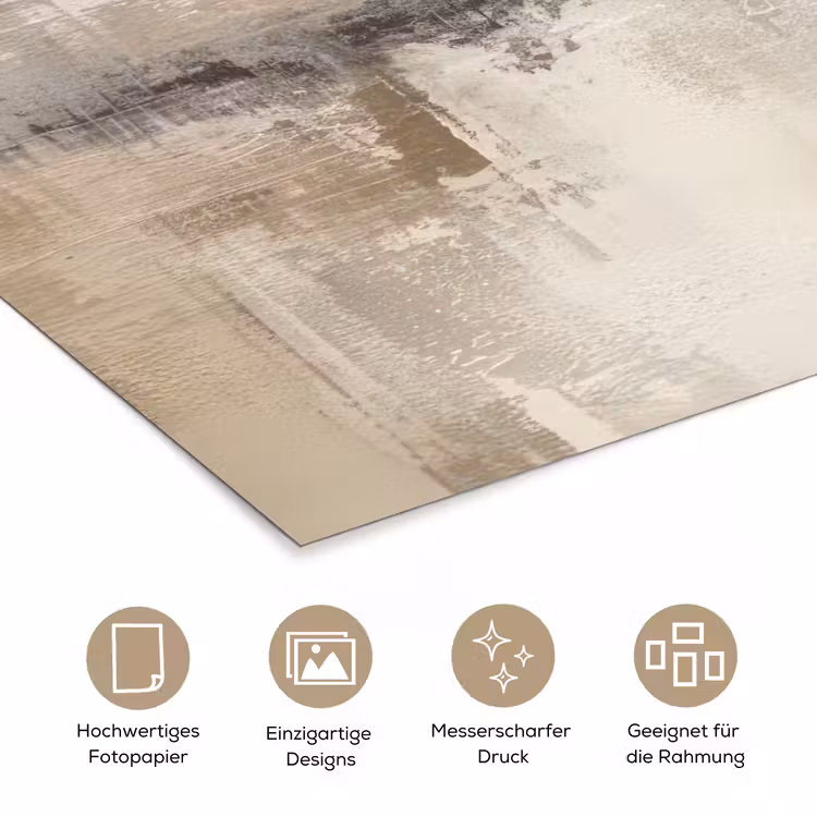 Poster - Moderne Kunst - Abstrakt - Beige — 5