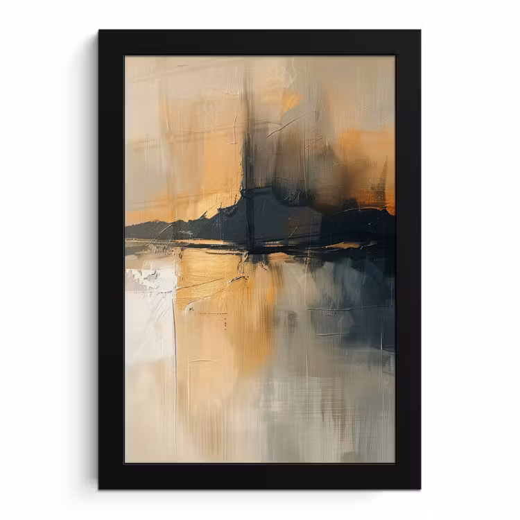 Bilder mit Rahmen - Moderne Kunst - Abstrakt - Schwarz — 1