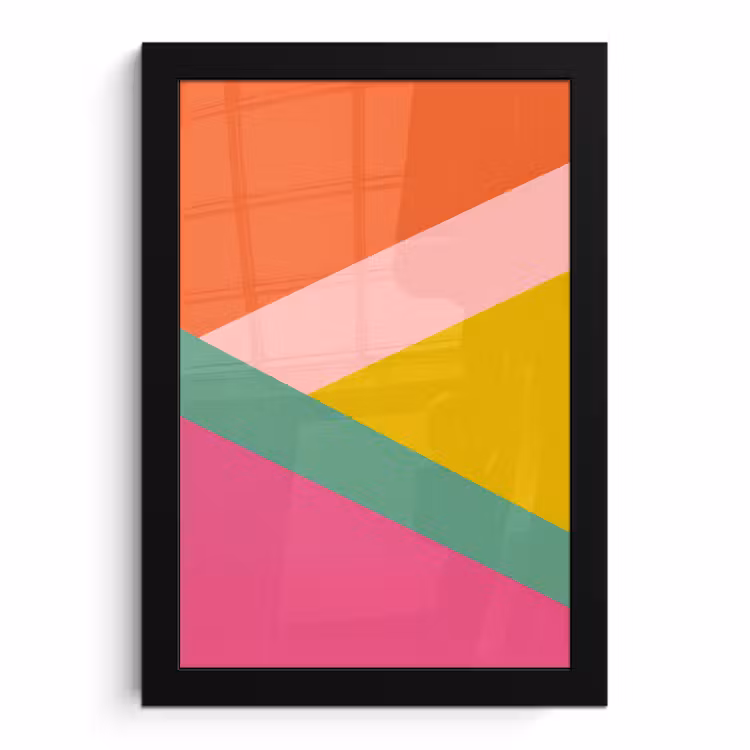 Bilder mit Rahmen - Dreiecke - Bunt - Abstrakt — 1