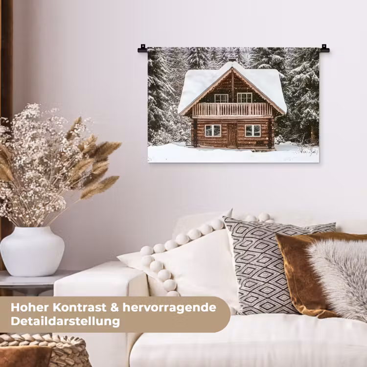 Wandteppich - Startseite - Wald - Winter - Natur - Schnee — 6