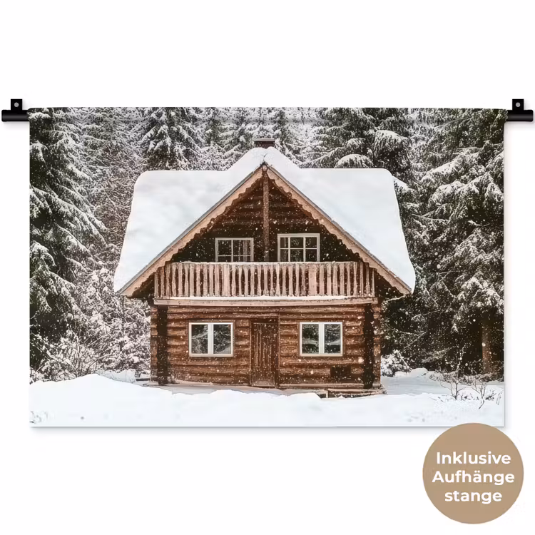 Wandteppich - Startseite - Wald - Winter - Natur - Schnee — 9