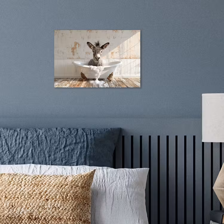 Poster - Esel - Tiere - Badewanne - Schaumstoff — 3