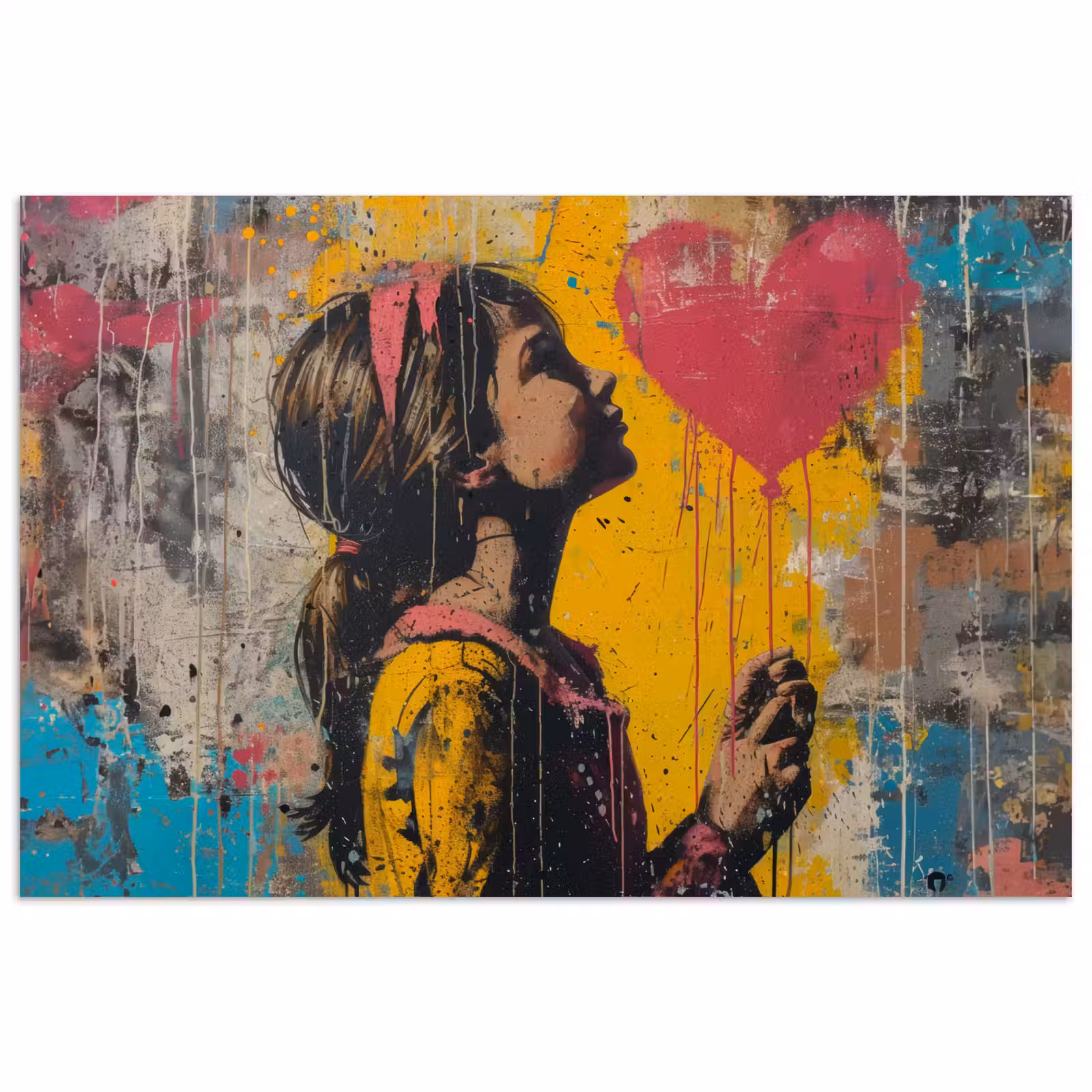 Poster - Graffiti - Mädchen - Luftballon - Straßenkunst — 1