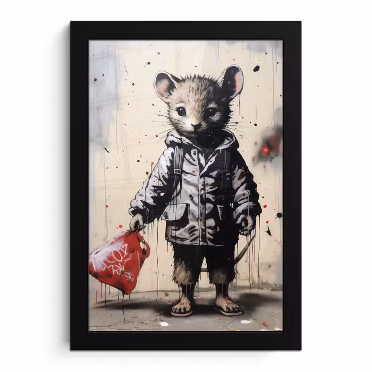Bilder mit Rahmen - Maus - Rot - Graffiti — 1