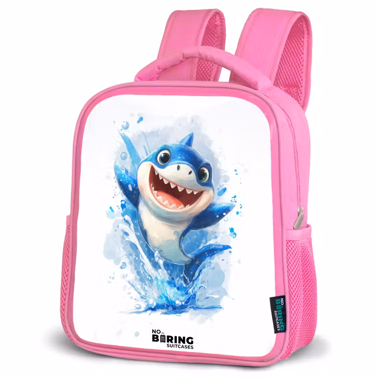 Rucksack Kind - Rosa - Hai - Zähne - Wasser — 2