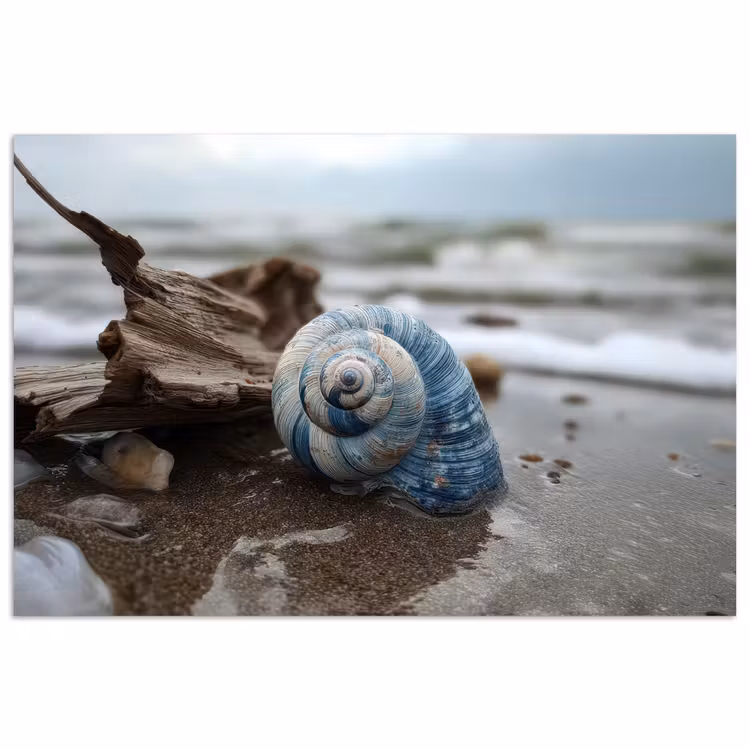 Poster - Muschel - Strand - Blau - Meer — 1