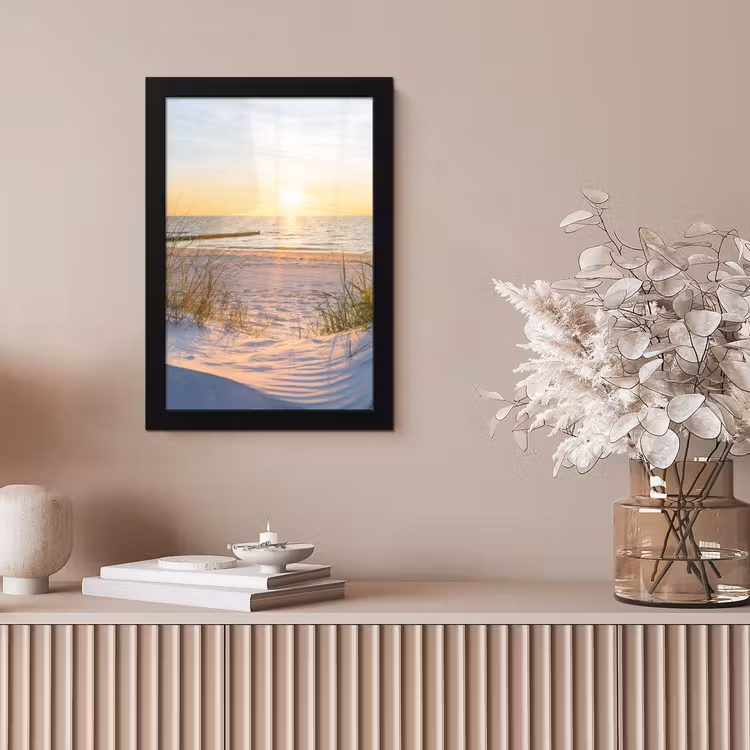Bilder mit Rahmen - Strand - Sonne - Düne - Gras - Sand - Horizont — 4