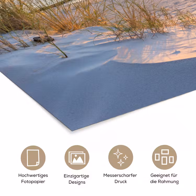 Poster - Strand - Sonne - Düne - Gras - Sand - Horizont — 5