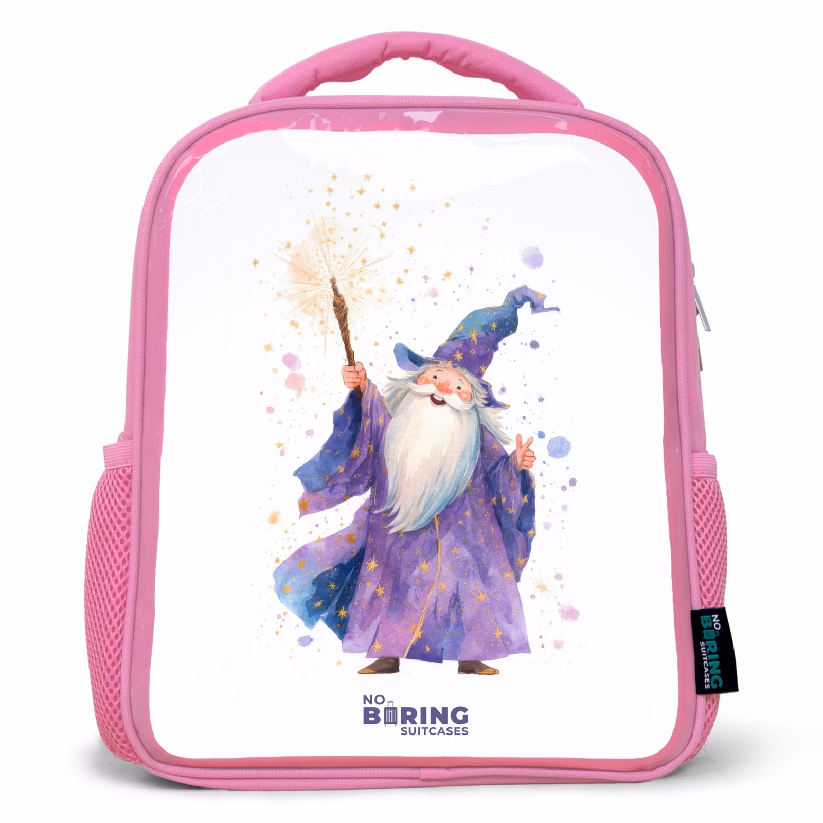 Rucksack Kind - Rosa - Alter Magier mit Stab — 1