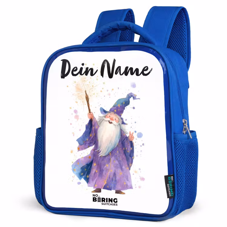 Kinderrucksack - Blau - Alter Magier mit Stab — 8
