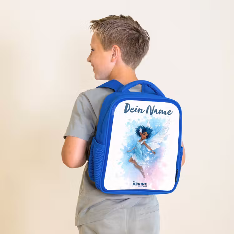 Kinderrucksack - Blau - Fliegende Fee in Blautönen — 5