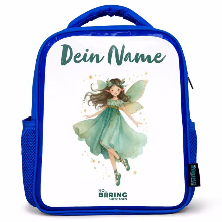Kinderrucksack - Blau - Schwebende grüne Elfe — 1