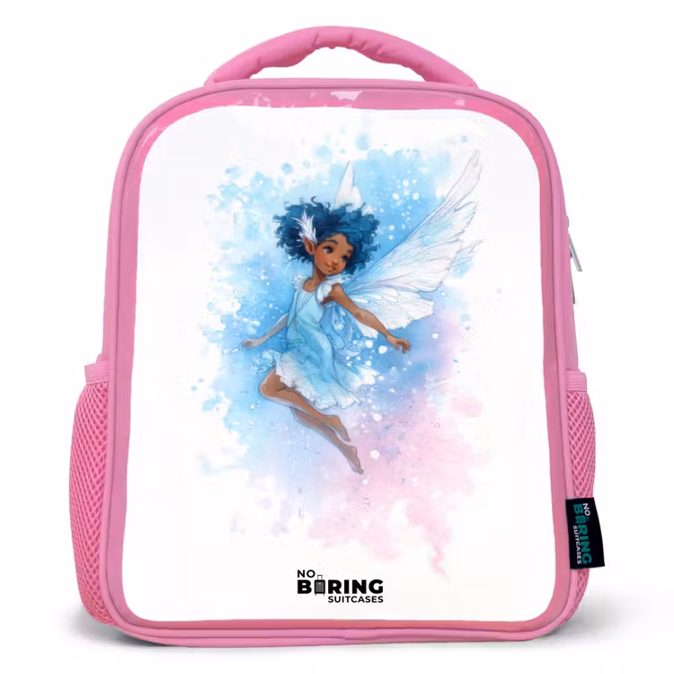 Rucksack Kind - Rosa - Fliegende Fee in Blautönen — 1