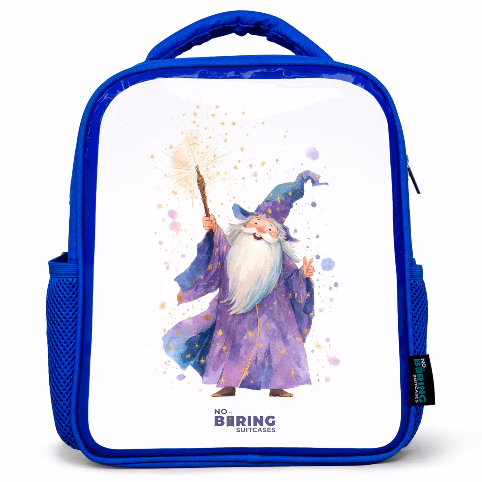 Kinderrucksack - Blau - Alter Magier mit Stab — 1
