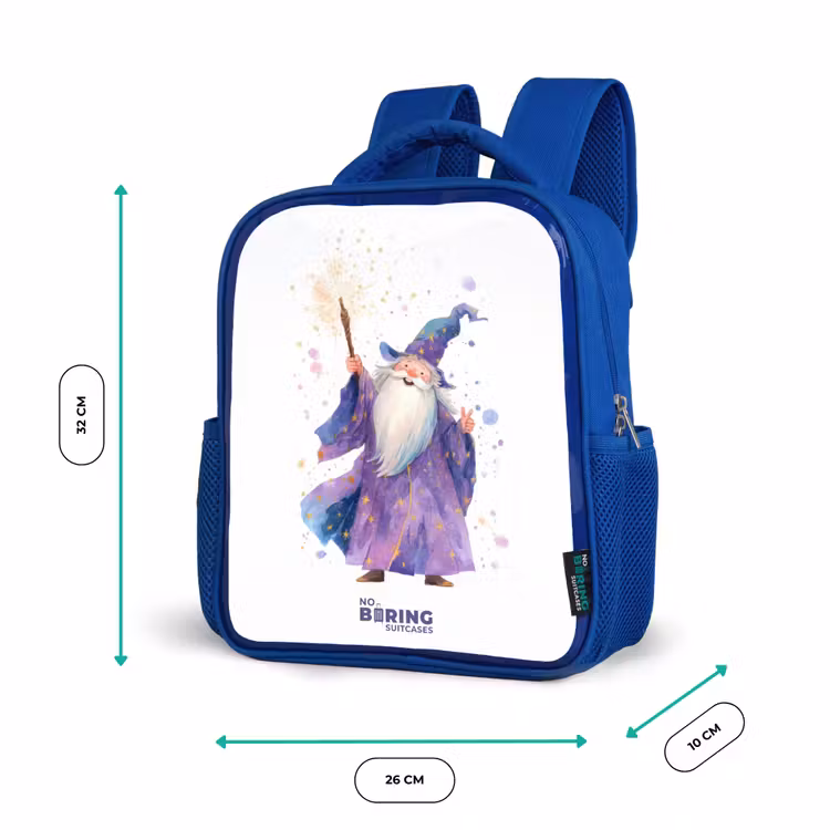 Kinderrucksack - Blau - Alter Magier mit Stab — 6