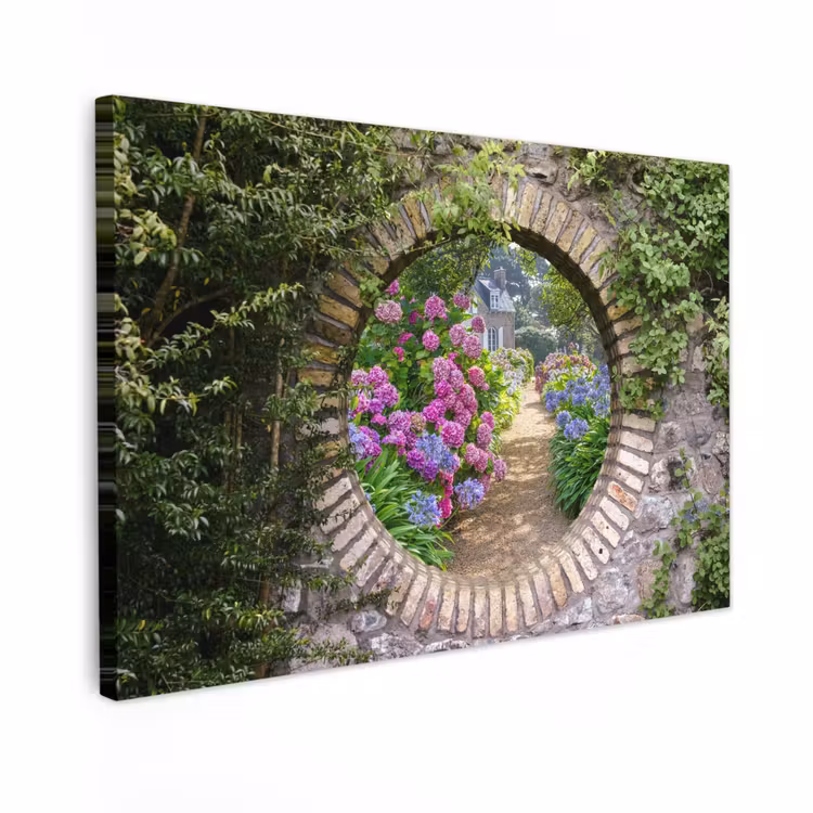 Outdoor Leinwand - Florales Gartentor — 1