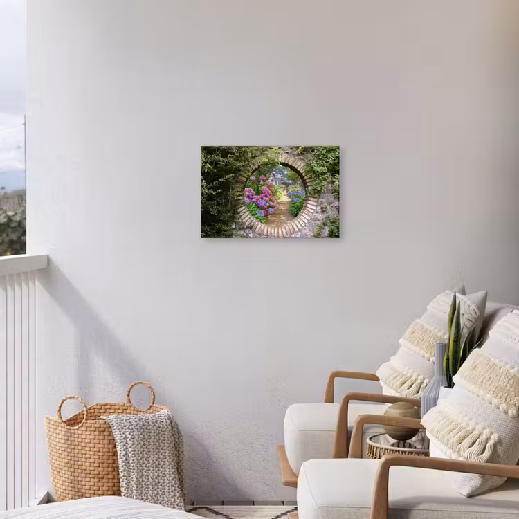 Outdoor Leinwand - Florales Gartentor — 4