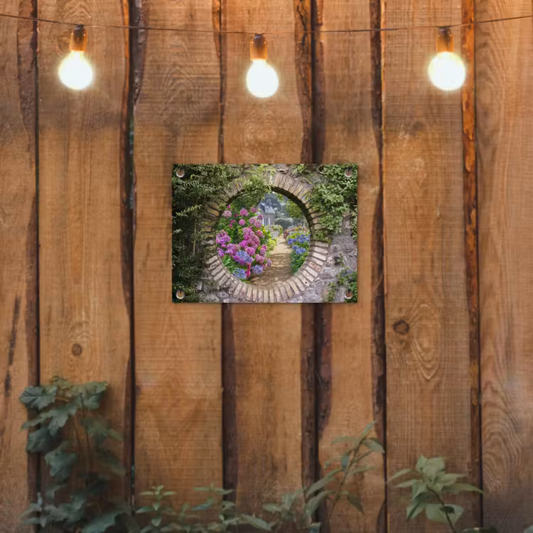 Gartenposter - Florales Gartentor — 2