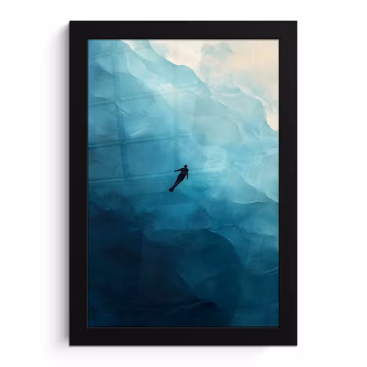 Bilder mit Rahmen - Meer - Silhouette - Abstrakt - Blau — 1