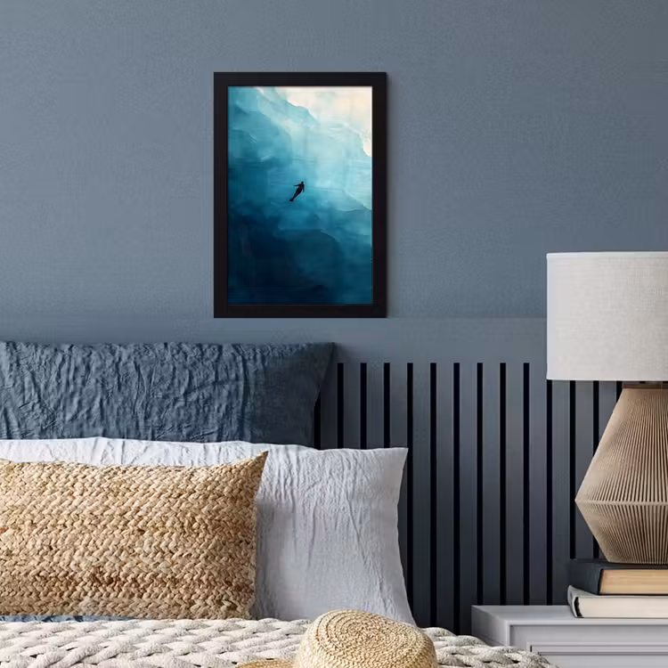 Bilder mit Rahmen - Meer - Silhouette - Abstrakt - Blau — 3