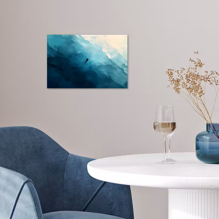 Poster - Meer - Silhouette - Abstrakt - Blau — 4