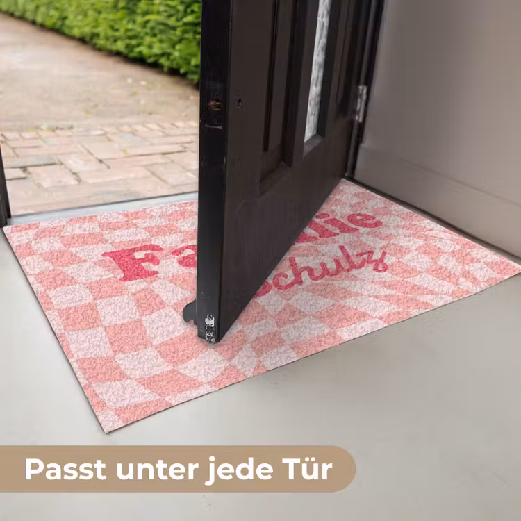 Personalisierbare fußmatte - Familie - Rosa — 6