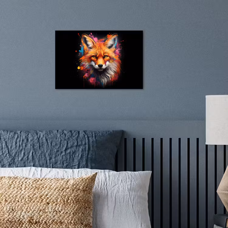 Poster - Graffiti - Fuchs - Schwarz - Pop-Art — 3