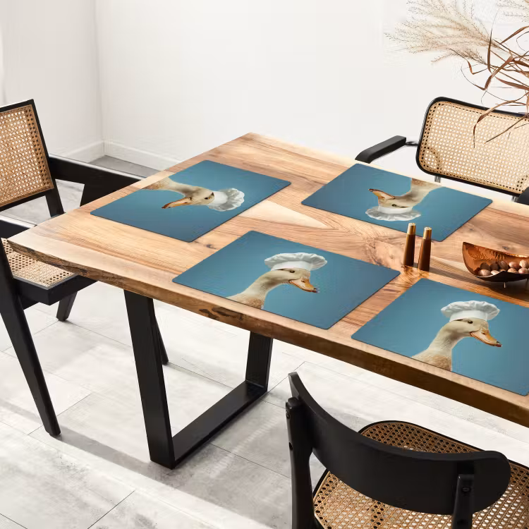 Tischset - 6 Stück - Ente - Kochmütze - Süß - Vogel — 4