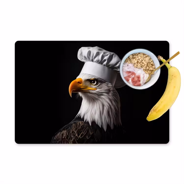 Tischset - 6 Stück - Adler - Amerika - Kochmütze - Vogel - Cool — 1