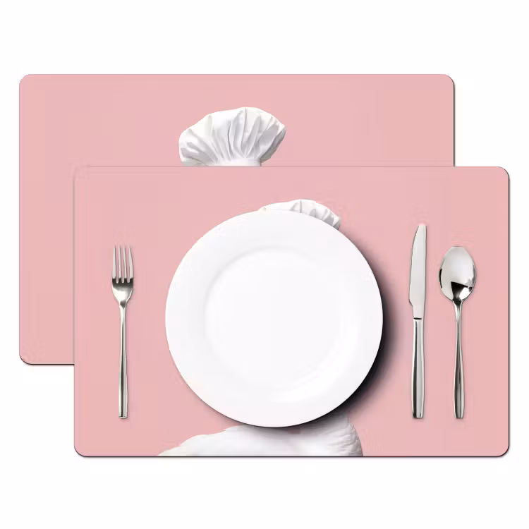Tischset - 6 Stück - Schwan - Kochmütze - Schön - Klassisch — 2