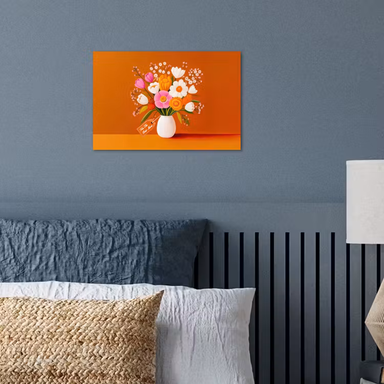 Poster - Vase - Blumen - Orange — 3